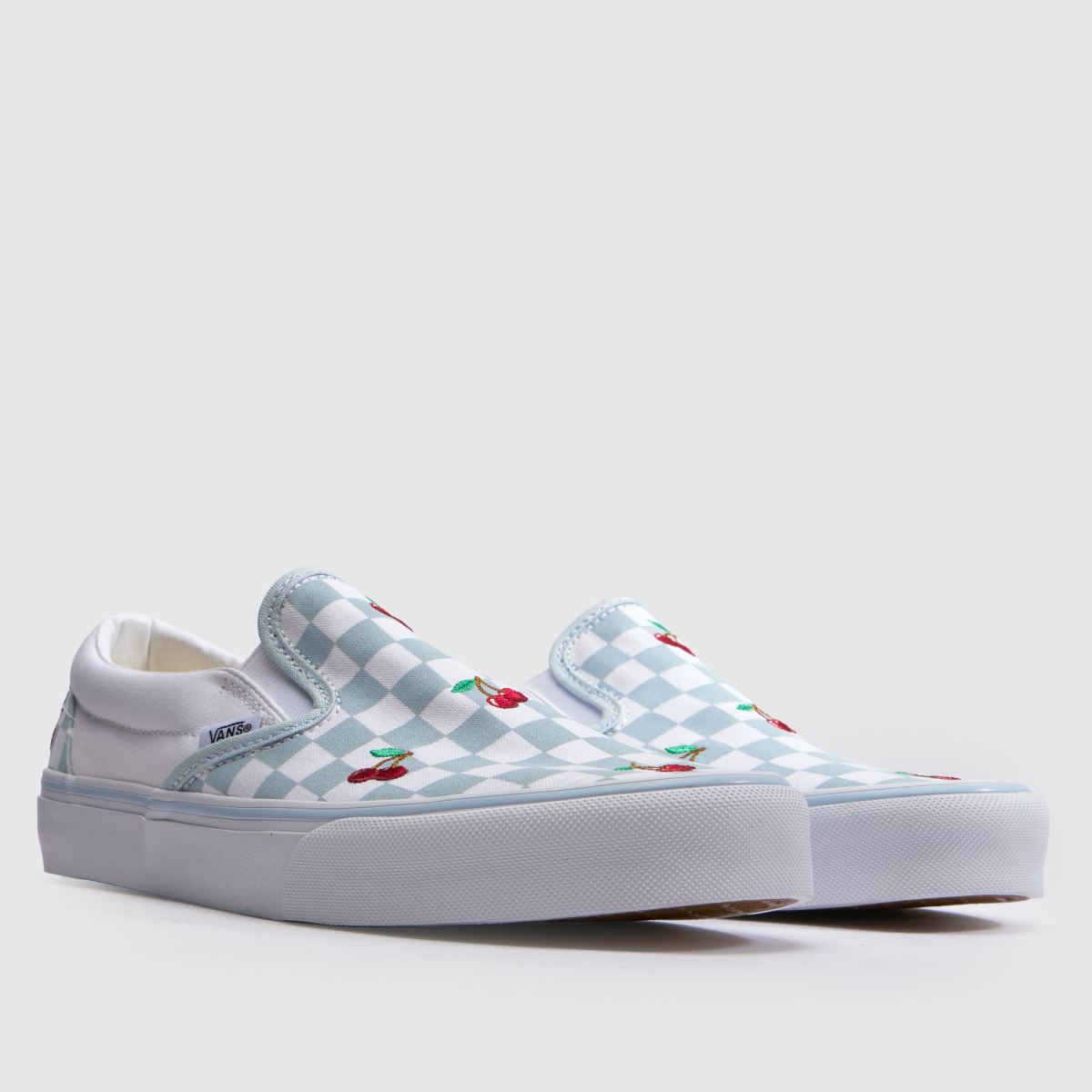 Vans Classic Slip-on in White & Blue Vans Classic Slip-on 3