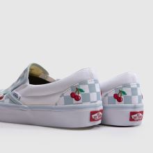 Vans Classic Slip-on in White & Blue Vans Classic Slip-on,4 of 4