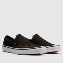Vans Classic Slip-On in Black & Red Vans Classic Slip-On,2 of 4