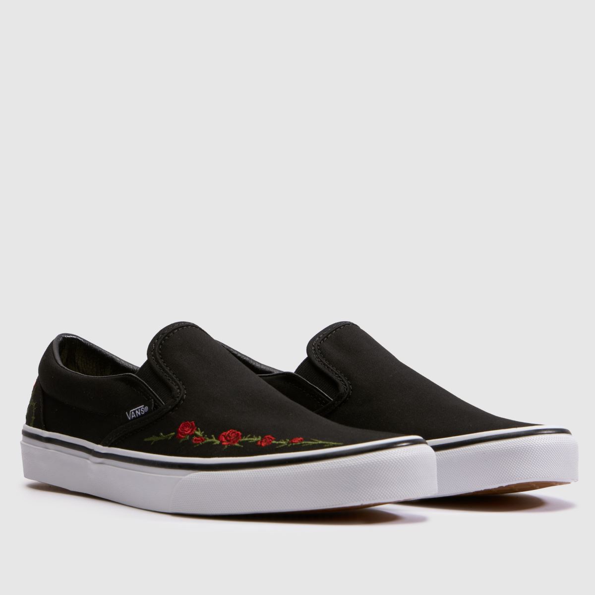 Vans Classic Slip-On in Black & Red Vans Classic Slip-On 3
