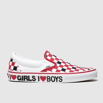 red slip on vans