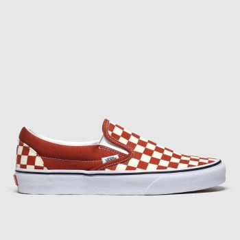 red checkerboard vans slides
