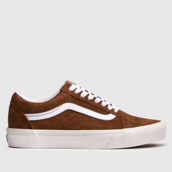Vans Brown & White Old Skool Womens Trainers