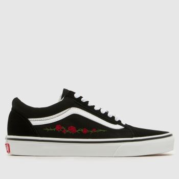 Vans Black & Red Old Skool Womens Trainers
