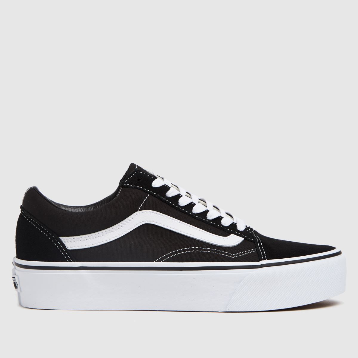 Vans Old Skool Platform Trainers in Black & White