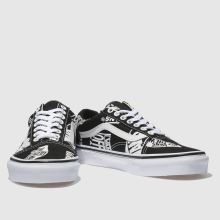 Damen vans Schwarz-weiß Old Skool Logo Mix Sneaker Damen vans Schwarz-weiß Old Skool Logo Mix Sneaker