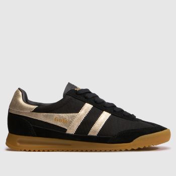 Gola Black & Gold Tornado Womens Trainers