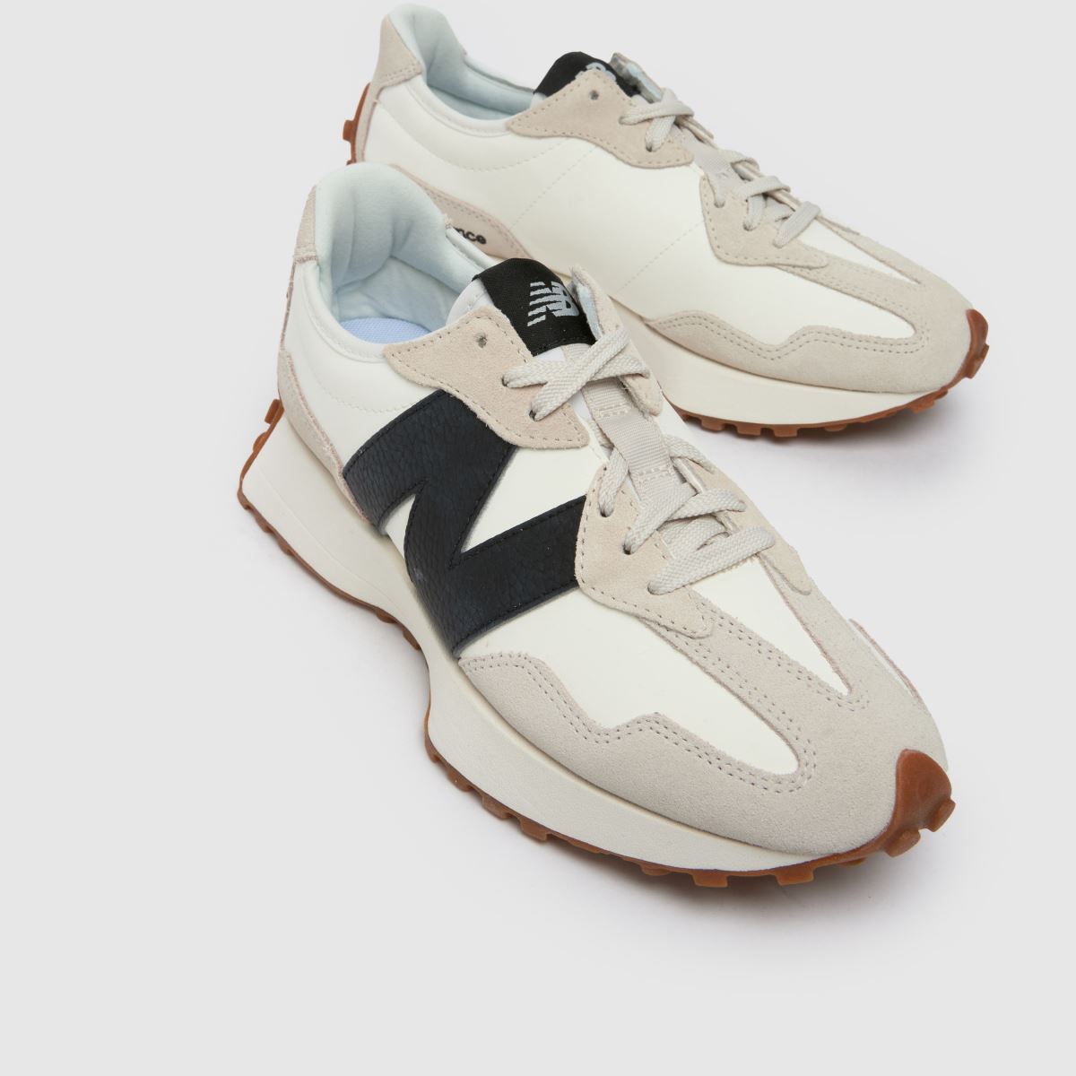 New Balance 327 Trainers in White & Black