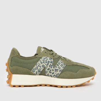 New Balance Khaki 327 Womens Trainers