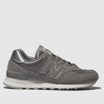 new balance grey 574 v2 satin trainers new balance grey 574 v2 satin trainers