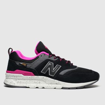 new balance black & pink 997 trainers new balance black & pink 997 trainers