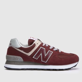 New Balance Burgundy 574 Womens Trainers