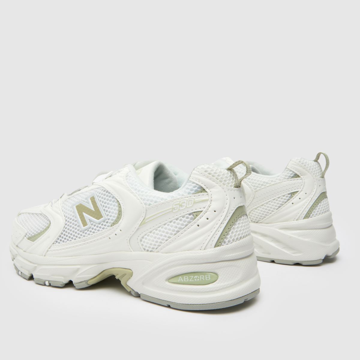 New Balance 530 in White & Green New Balance 530 4