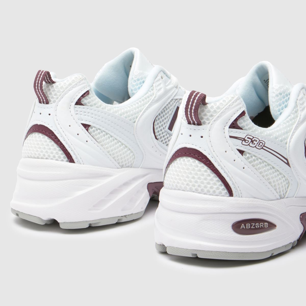 New Balance 530 in White & Burgundy New Balance 530 7