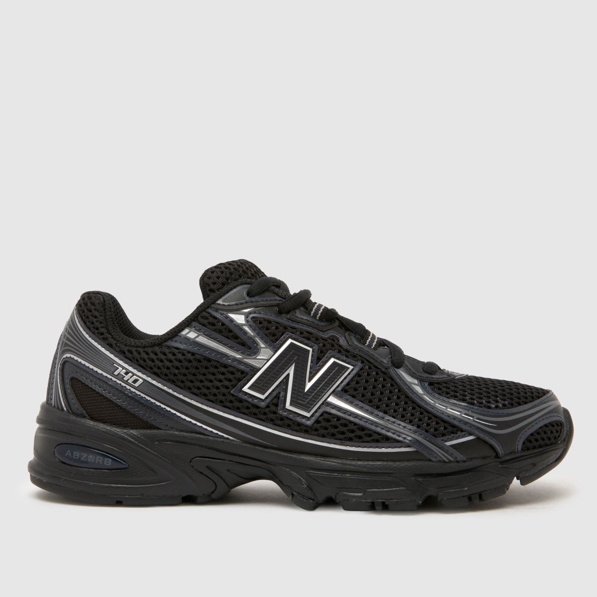 New Balance 740 Trainers in Black & Silver