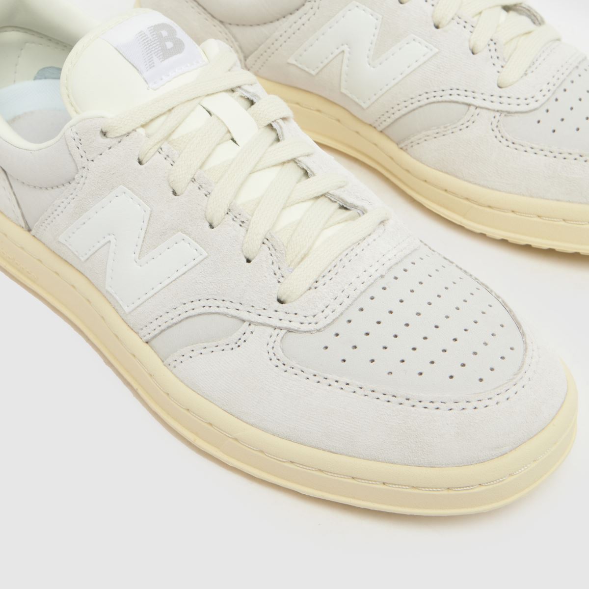 Womens White & Green New Balance T500 Trainers | schuh