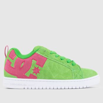DC Green Multi Court Graffik Womens Trainers