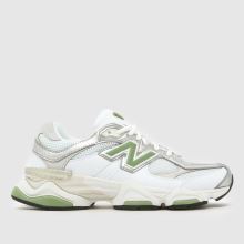 New Balance 9060 in White & Green New Balance 9060,1 of 4