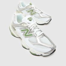 New Balance 9060 in White & Green New Balance 9060,3 of 4