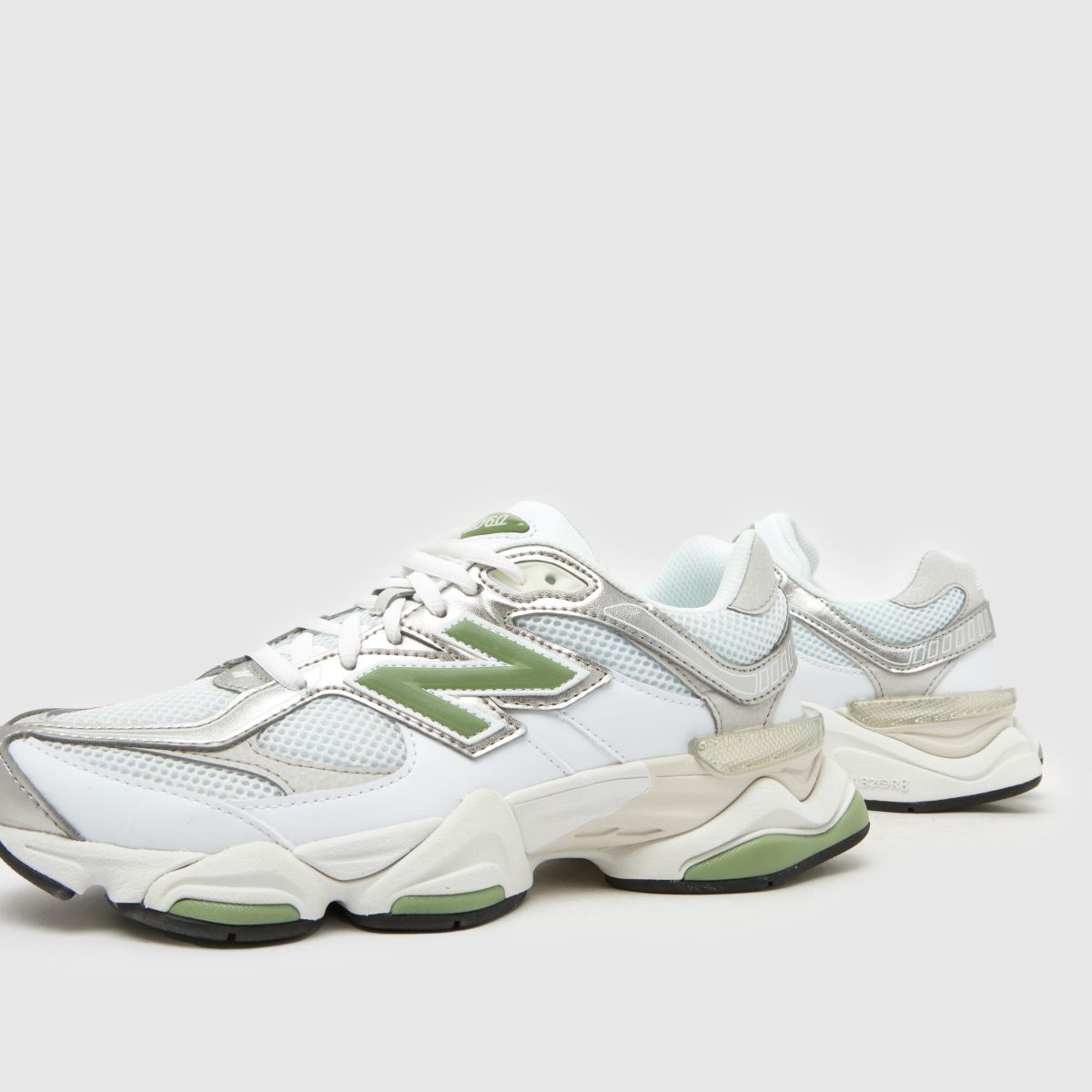 New Balance 9060 in White & Green New Balance 9060 7