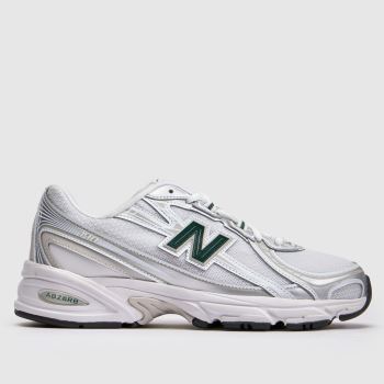 New Balance White & Green 740 Womens Trainers