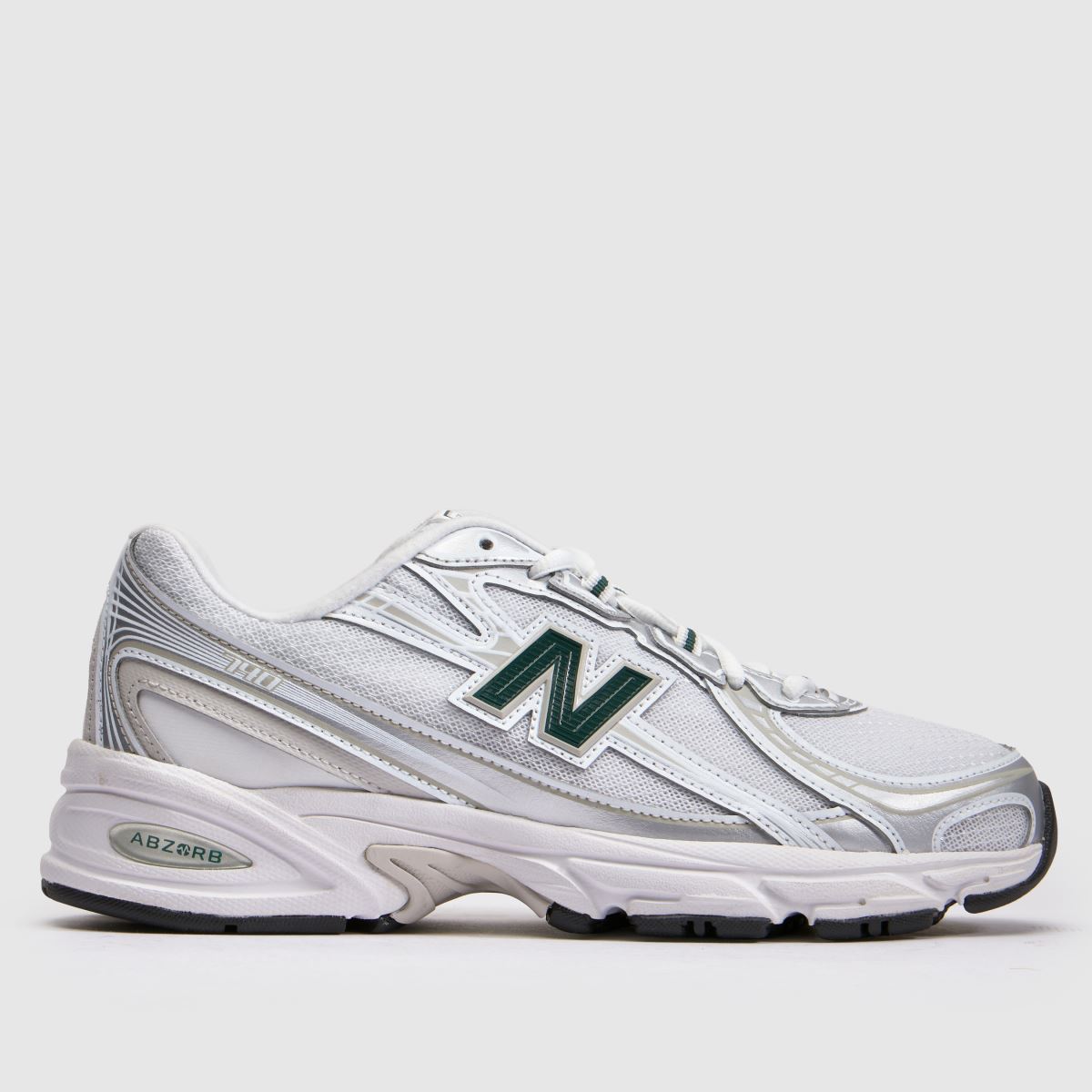 New Balance 740 in White & Green New Balance 740