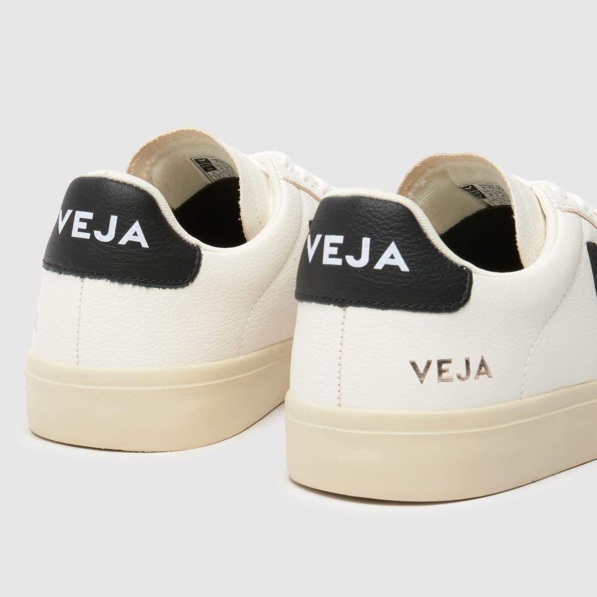 Womens White Black VEJA Campo Trainers schuh