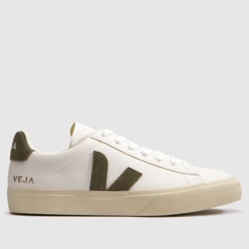 VEJA White & Green Campo Womens Trainers