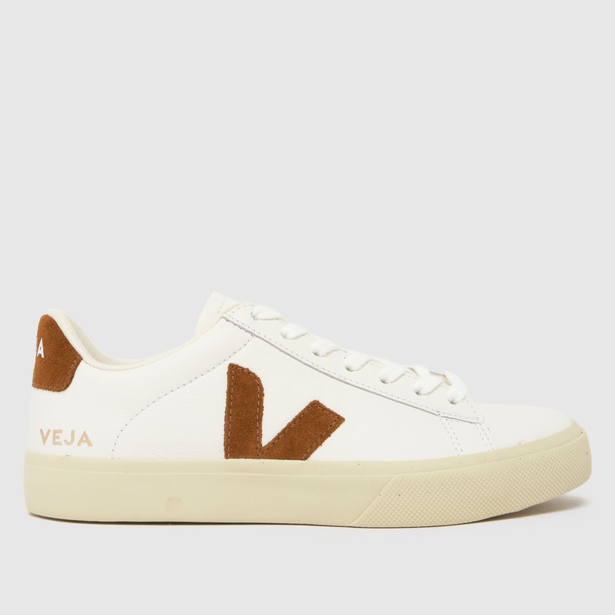 VEJA Campo Trainers in White & Brown