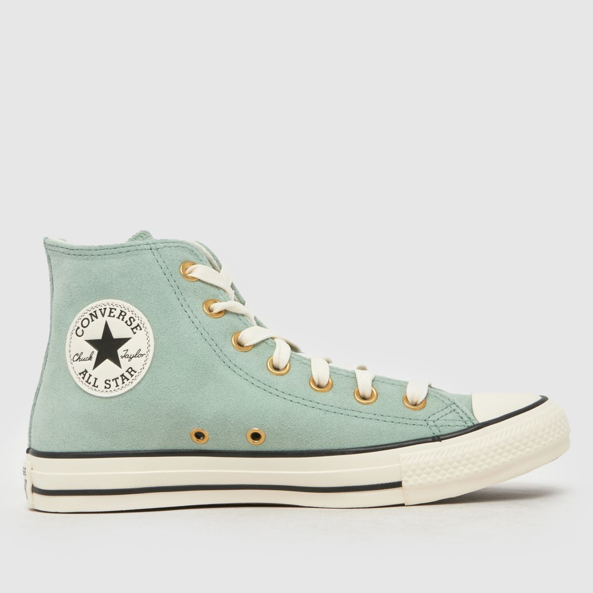 Converse All Star Hi Suede Trainers in Light Green