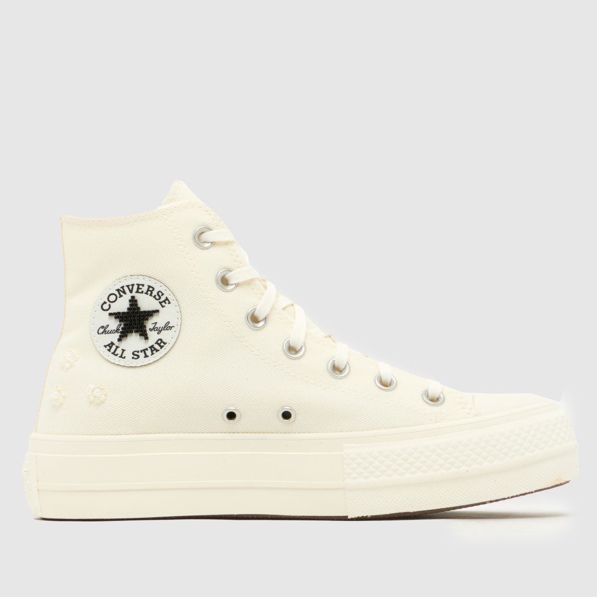 Converse All Star Lift Beads Trainers in Off-White Multi