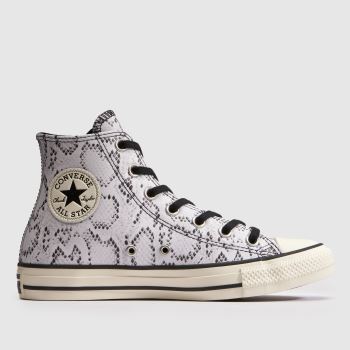 Converse White & Black All Star Hi Womens Trainers