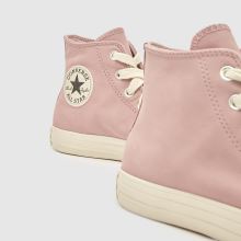 Converse All Star Hi in White & Pink Converse All Star Hi,3 of 4