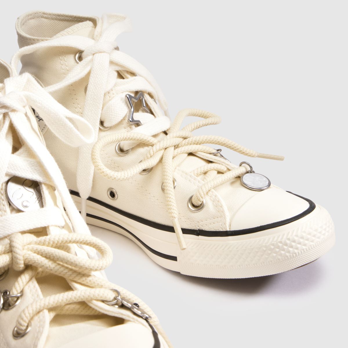 Converse All Star Hi Charms in Off-White Multi Converse All Star Hi Charms 4