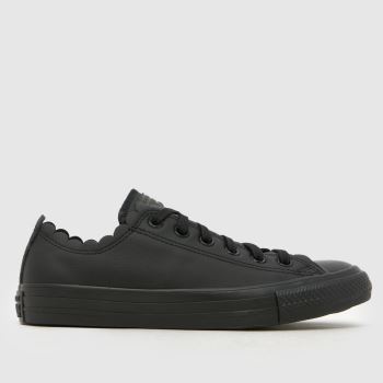 Converse Black All Star Ox Womens Trainers