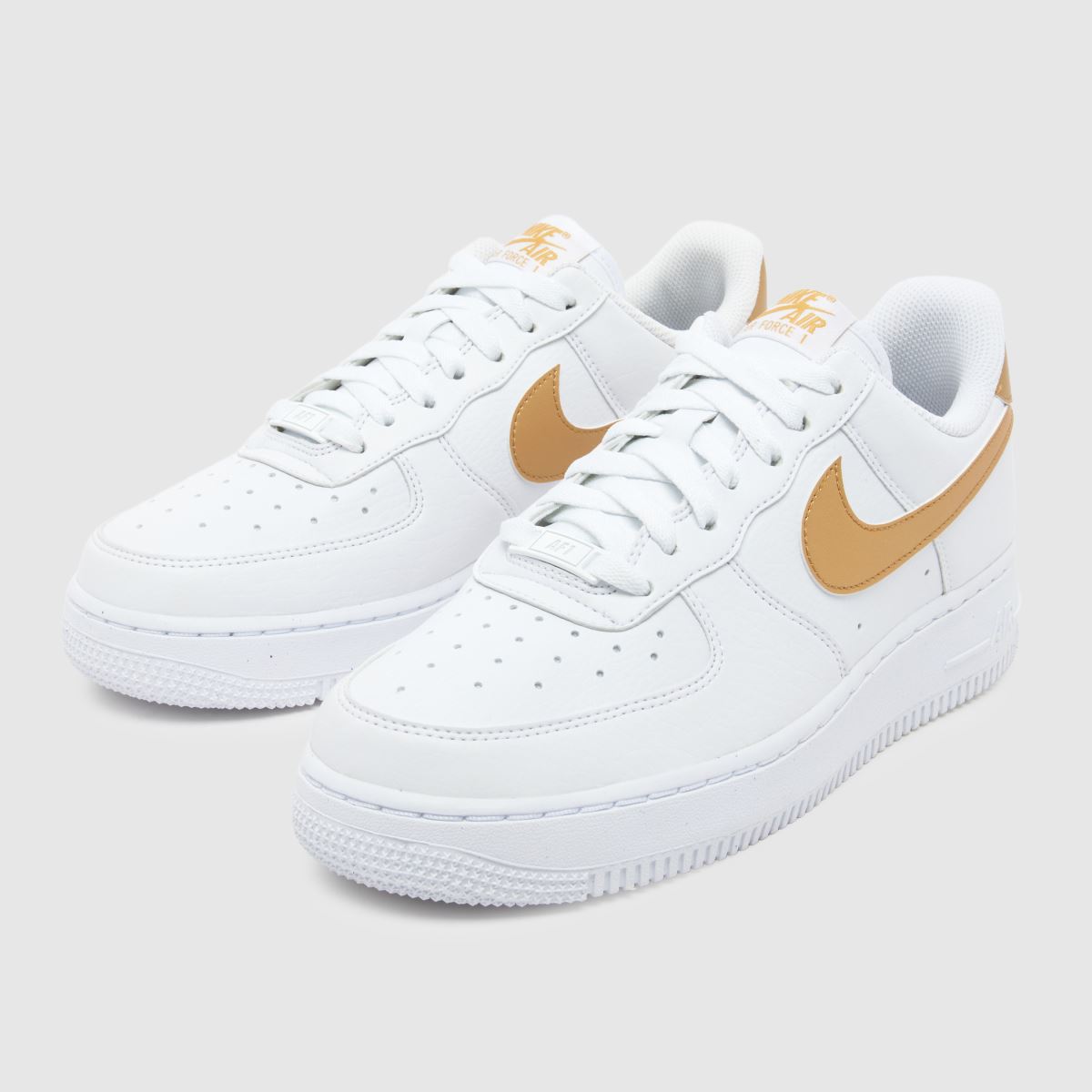 Nike Air Force 1 in White & Gold Nike Air Force 1 4
