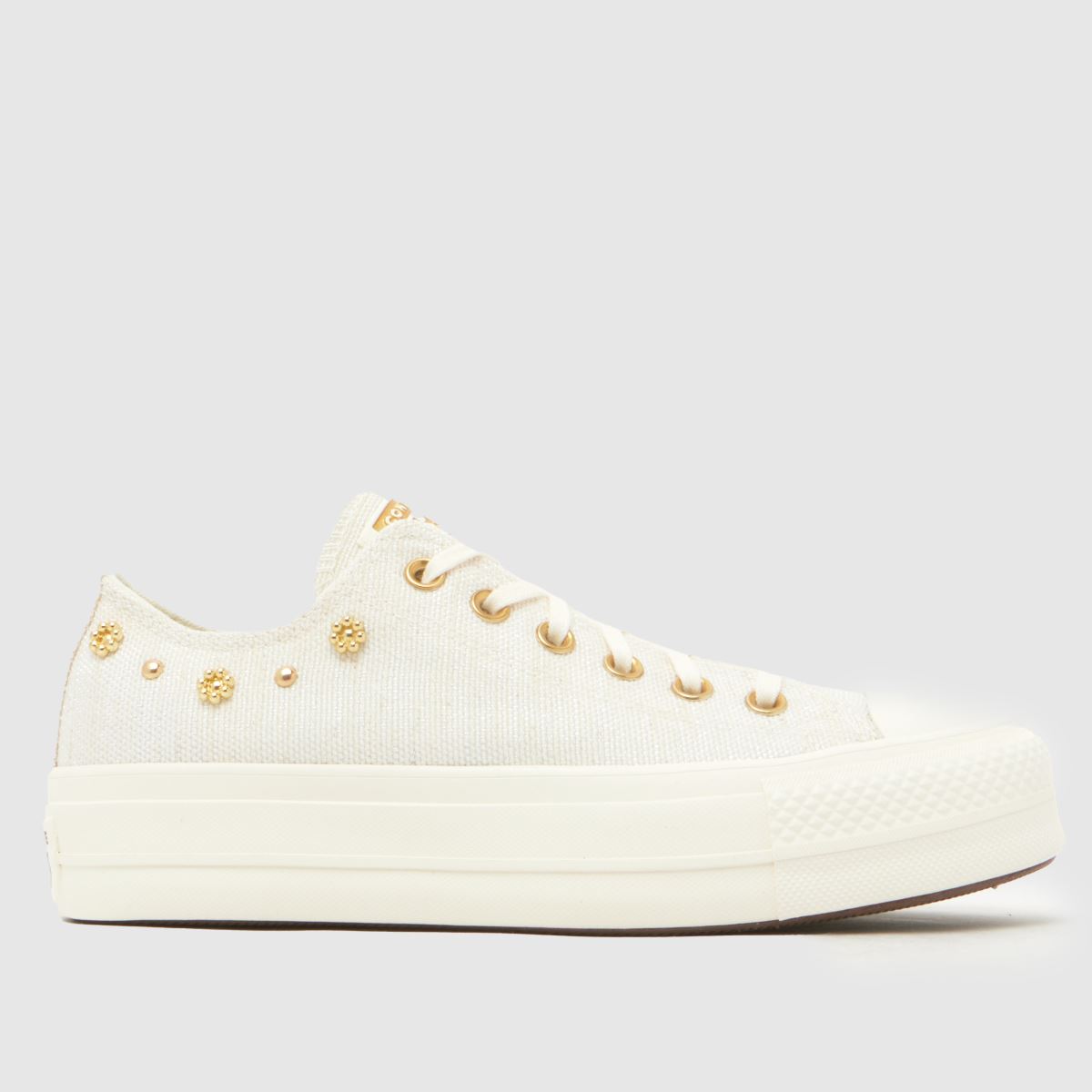 Converse All Star Lift Ox Trainers in Off-White Multi