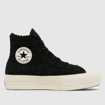 Converse Black Multi All Star Lift Platform Hi Damen Sneaker