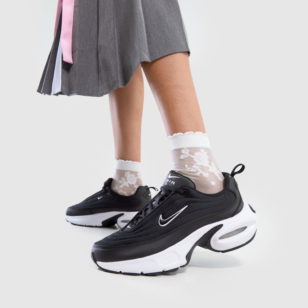 Nike Air Max Portal Trainers in Black & White