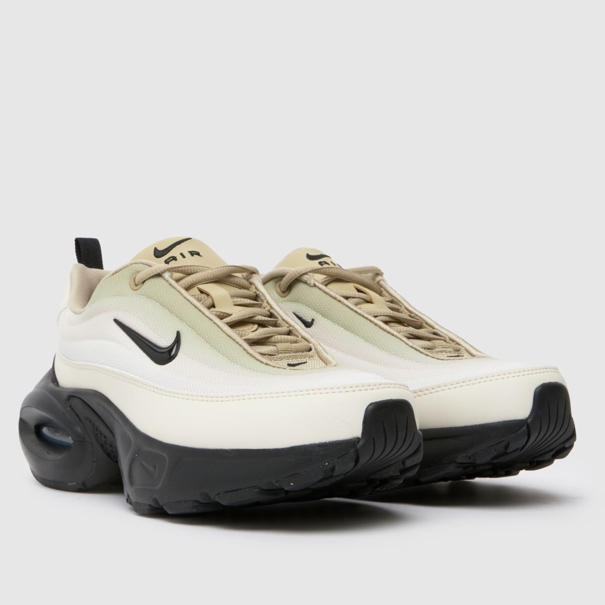 nike white black and gold air max dia sneakers