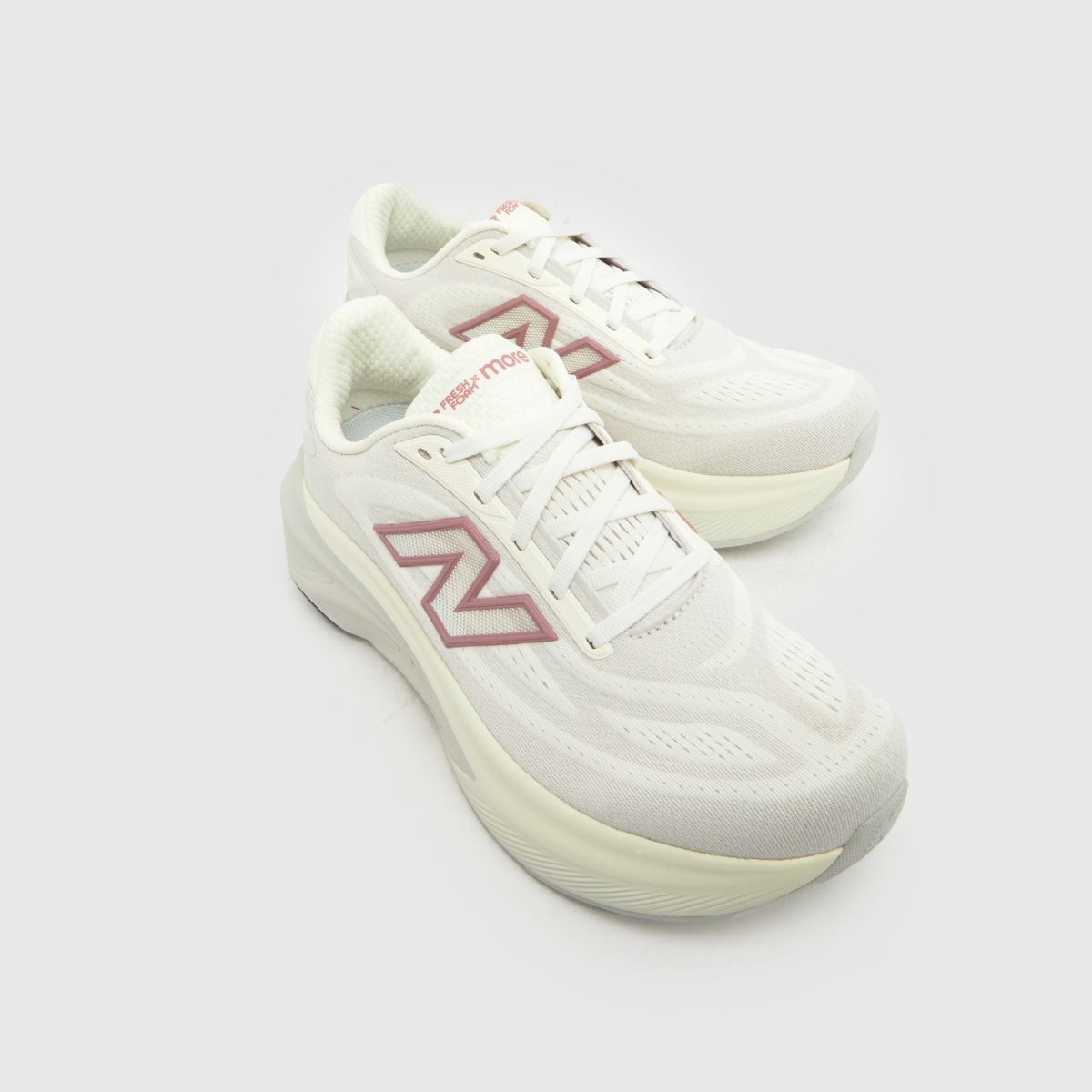 New Balance Fresh Foam More V6 in White & Pink New Balance Fresh Foam More V6 4
