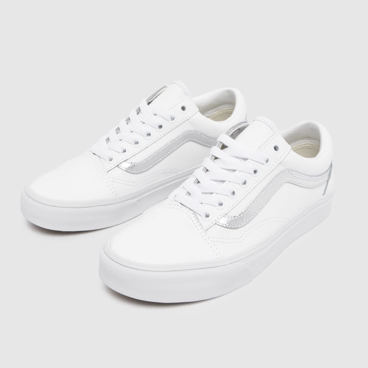 Vans Old Skool in White & Silver Vans Old Skool 4