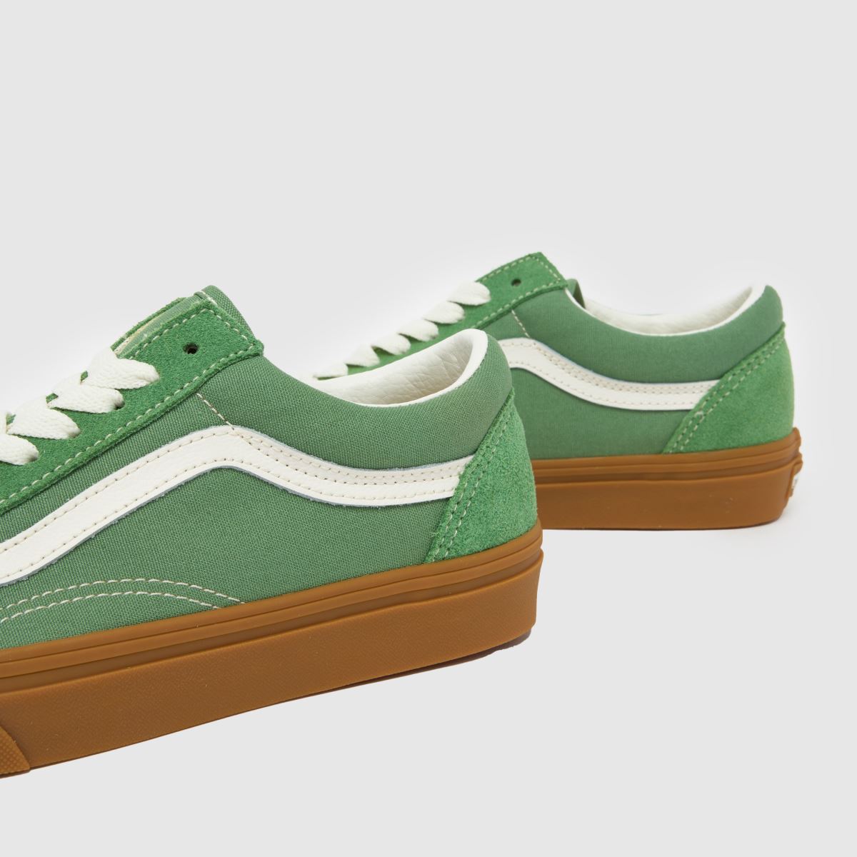 Womens Green Vans Old Skool Trainers schuh
