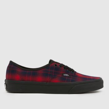 Vans Red Multi Authentic Womens Trainers