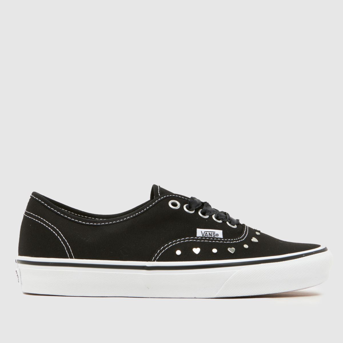 Vans Authentic Trainers in Black & Silver