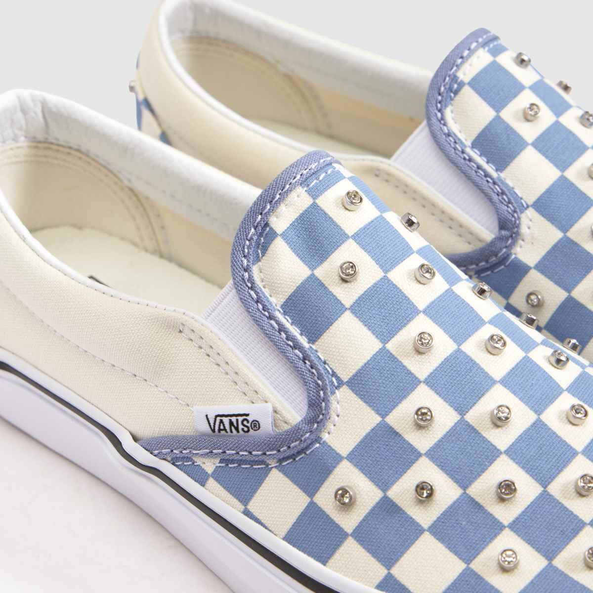 Damen Vans Weiß-hellblau Classic Slip-on Sneaker Vans Classic Slip-On 4