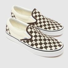 Vans Classic Slip-On in White & Brown Vans Classic Slip-On,3 of 4