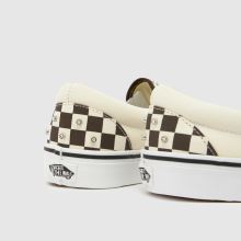 Vans Classic Slip-On in White & Brown Vans Classic Slip-On,4 of 4