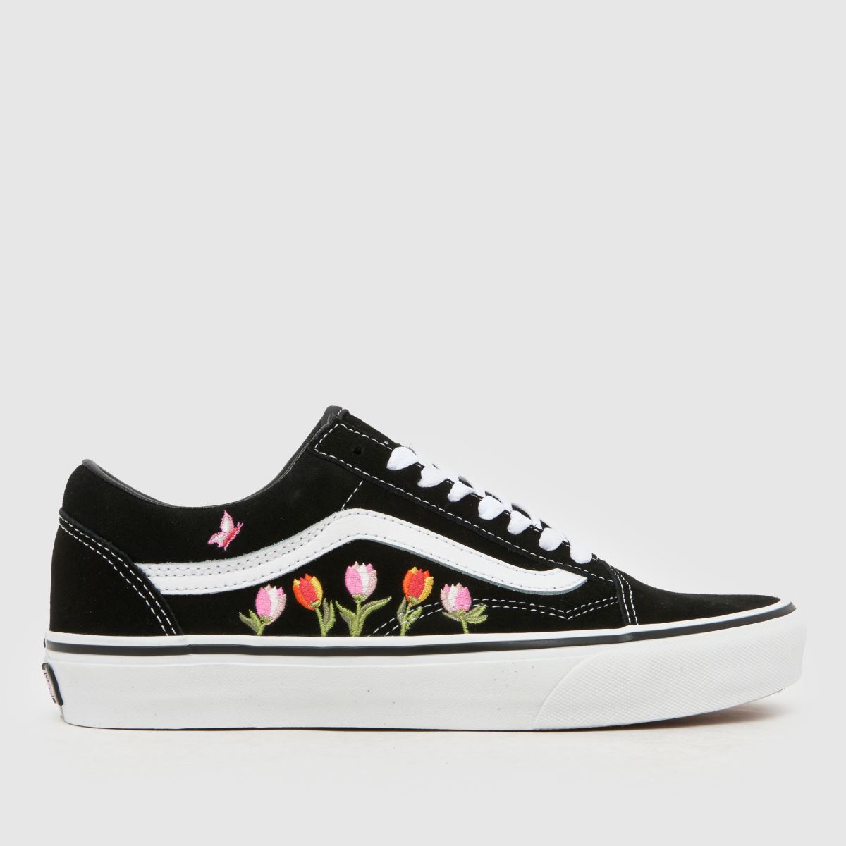 Vans Old Skool Tulips Trainers in Black & pink