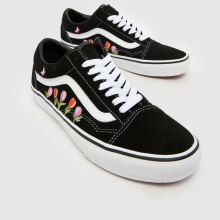 Vans Old Skool Tulips in Black & pink Vans Old Skool Tulips,3 of 4